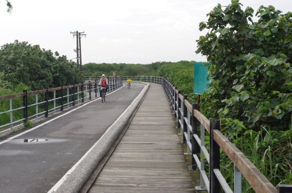 Cycle path along the embankment, Guandu